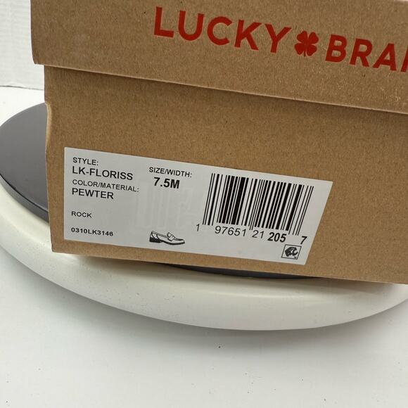 Lucky Brand LK-Floriss Womens 7.5M Pewter Chunky Loafer Flats Shoes 0310LK3146 - Picture 8 of 12